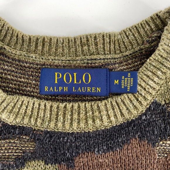 Polo Ralph Lauren Men's Camo Sweater Crewneck Pullover Knit Size M - Picture 4 of 7